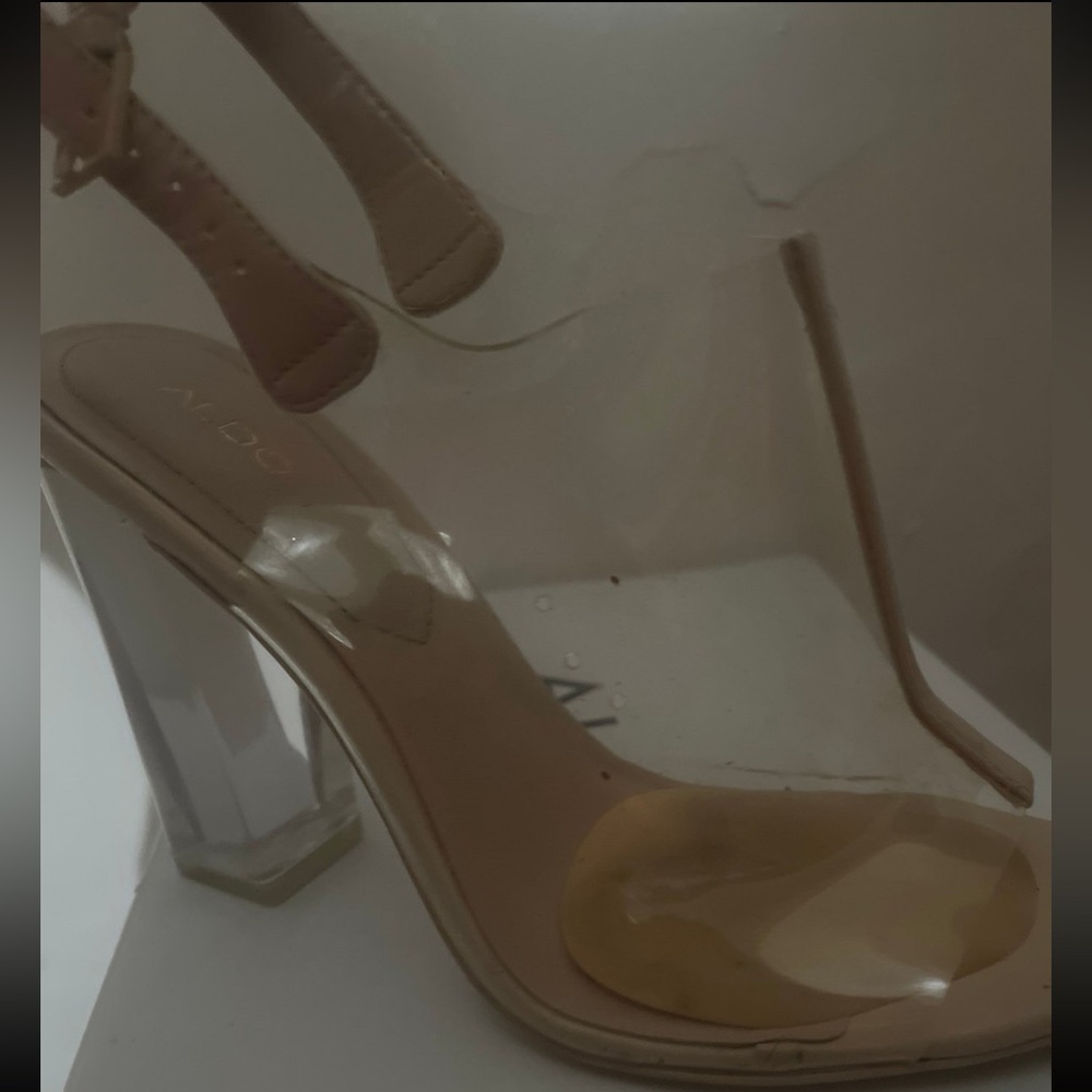 Aldo Tan and Cream Heels with Modern Design